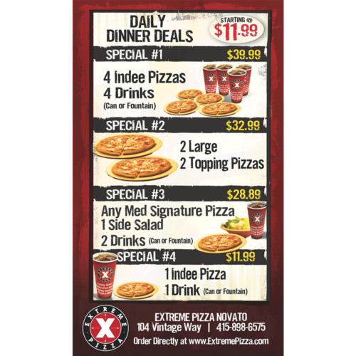 Extreme Pizza Daily Dinner Deals