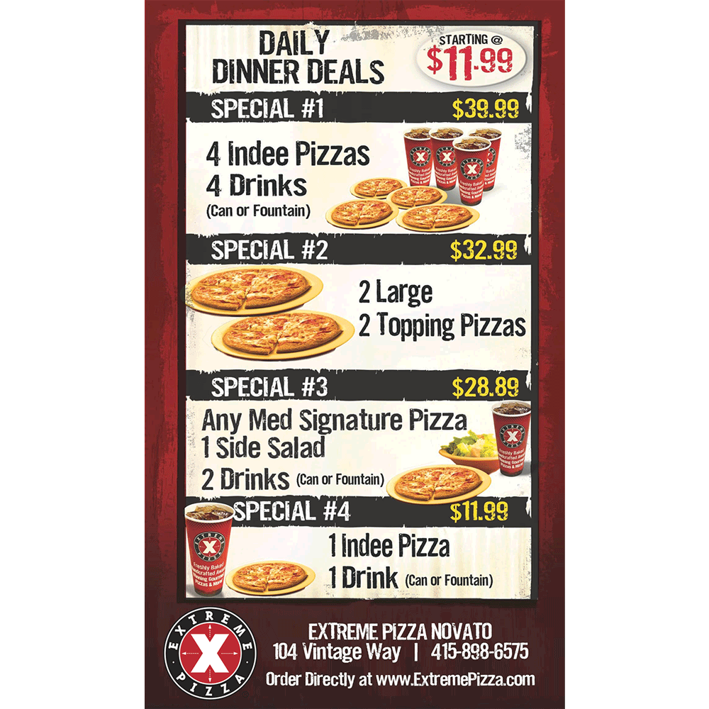 Extreme Pizza Daily Dinner Deals